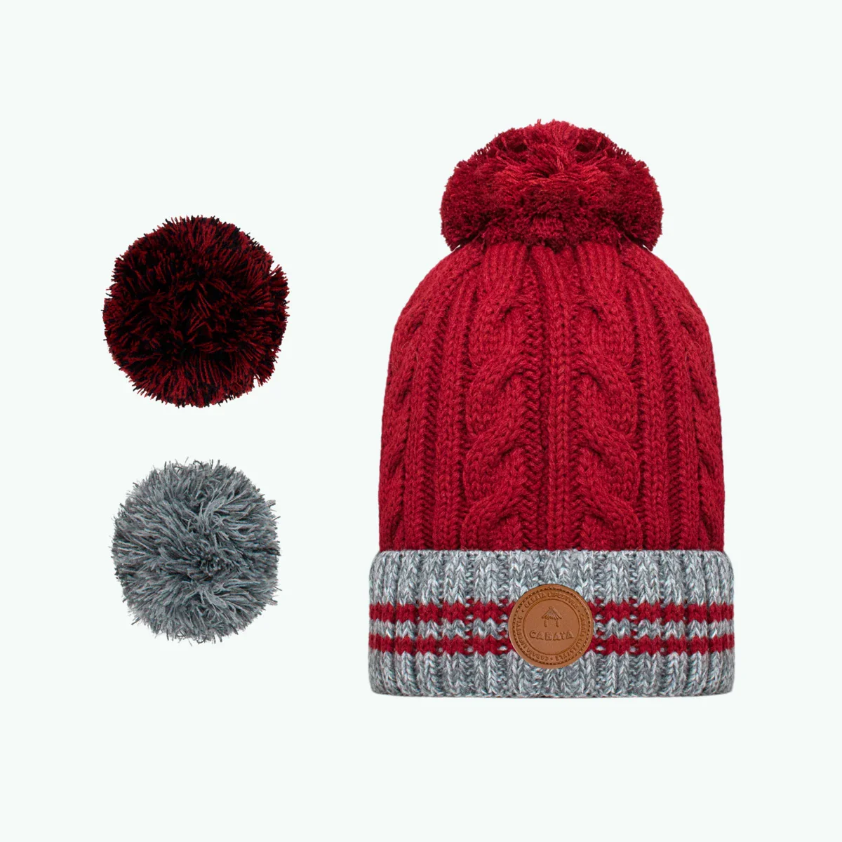 Bonnet Creamy Gin Bordeaux et Gris